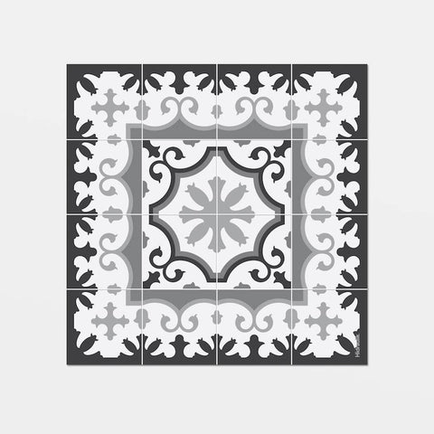Hidraulik square vinyl coasters tile pattern Avenir design